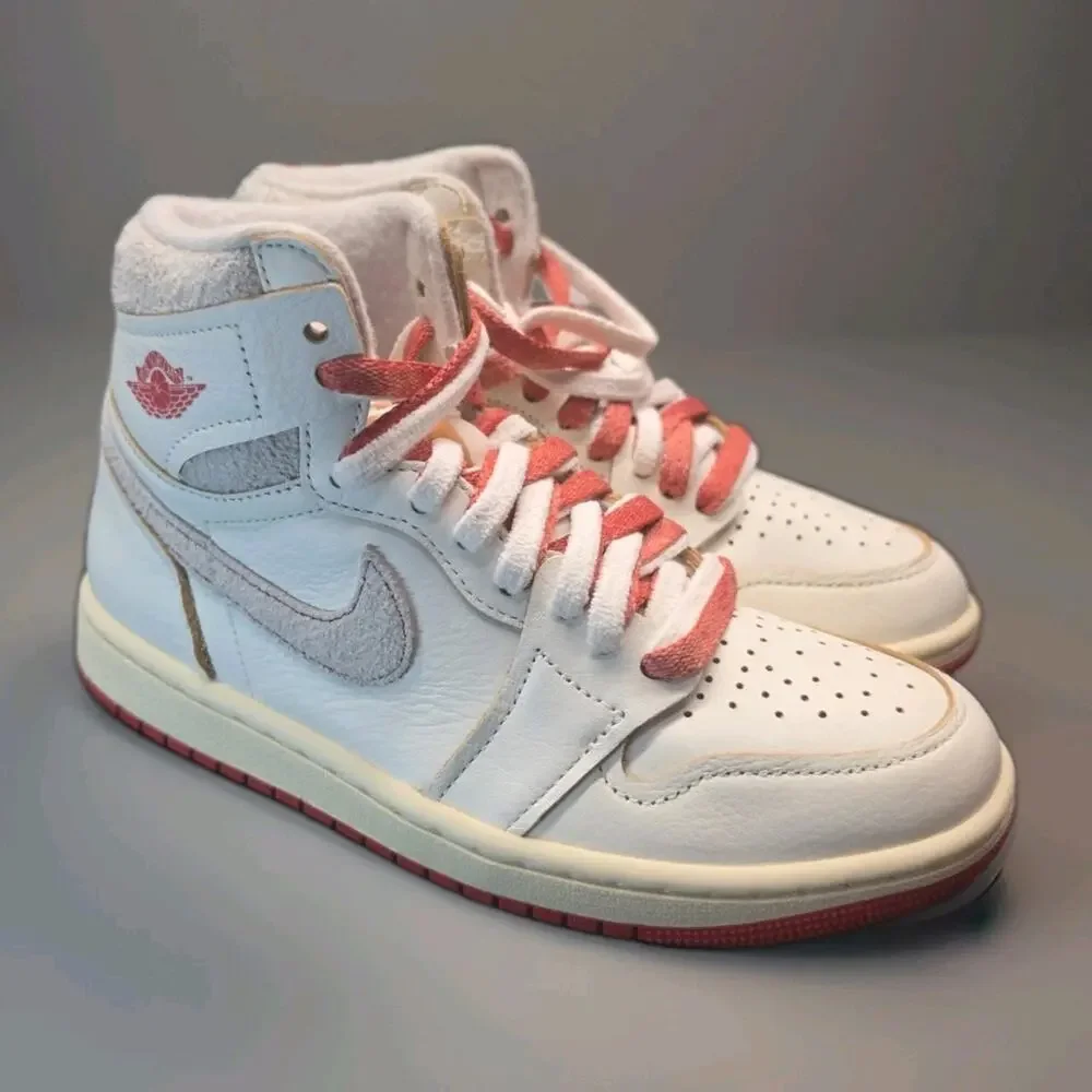 Size 7 - Air Jordan 1 Retro OG High Rare Air - Sail Cinnabar W